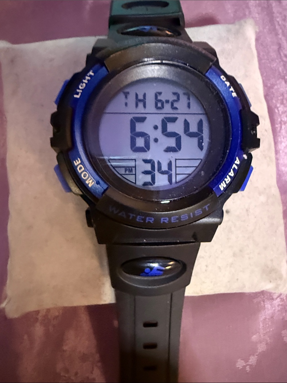 Digital Sports Wristwatch - Blue and Black